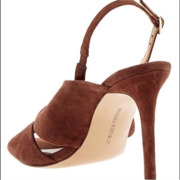 Banana Republic Suede Open-Toe Slingback Sandals - Picture 2 of 6